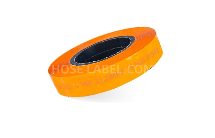 Rubber hose vulcanization label